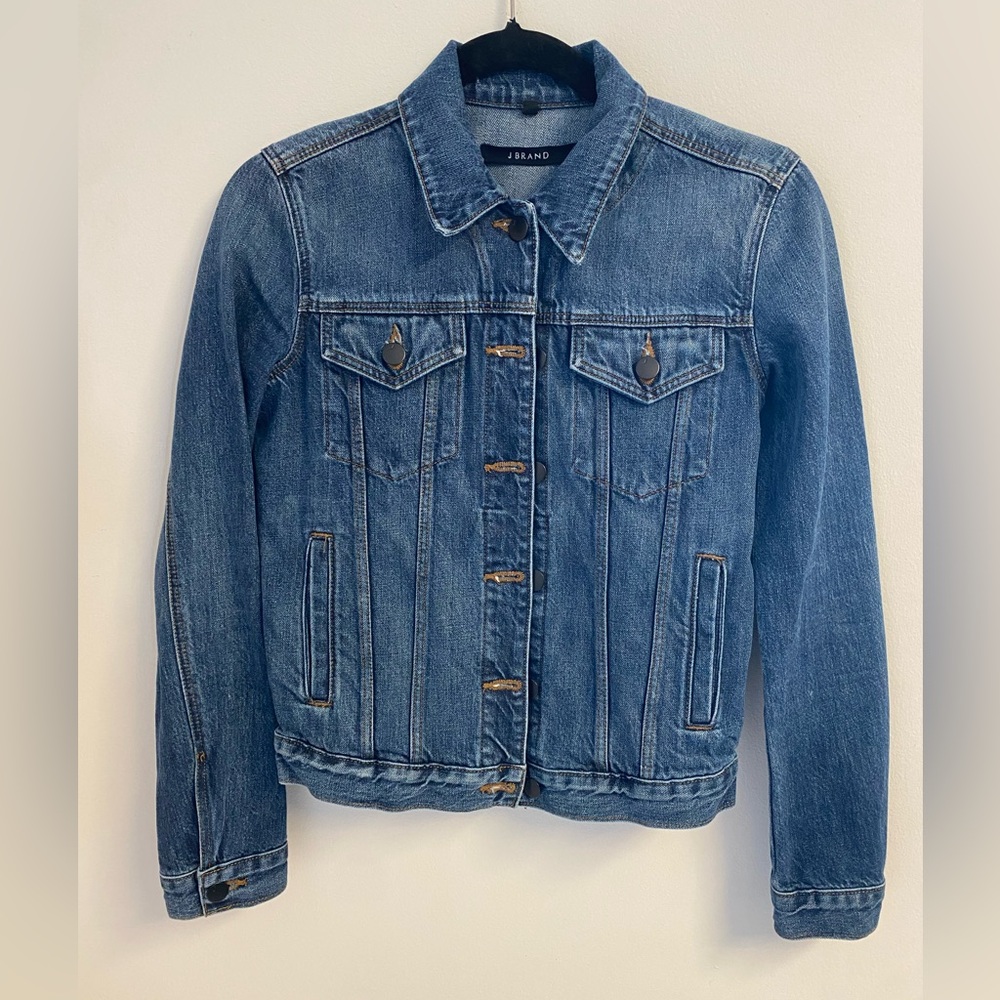 J Brand Slim Classic Distressed Jean Jacket Size XS